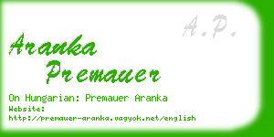 aranka premauer business card